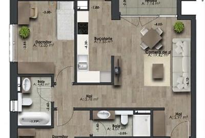 Apartament 3 camere semicentral, in ansamblul The Nest Apartament 3 camere semicentral, in ansamblul The Nest - 8