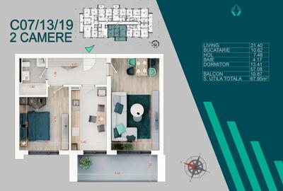 Apartament Izolat Fonic | 2 Camere Bucatarie Inchisa | Fara Comision - 3