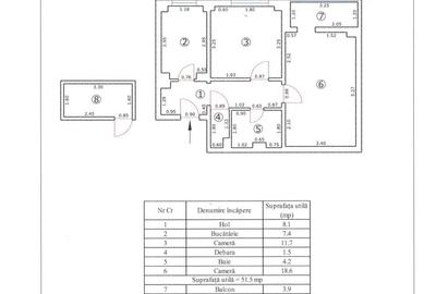 Apartament cu 2 camere decomandat în Centrul Civic - 12
