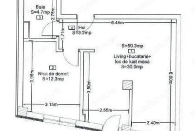 Apartament cu 2 camere semidecomandat în Central