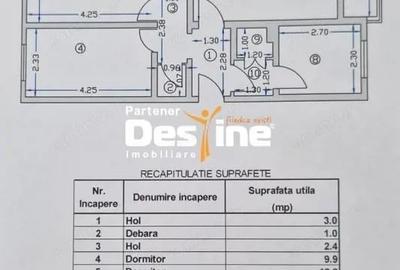 Pa?cani - Apartament 3 camere decomandat, 61mp, etaj 1, ultracentral, zona Deal - 1