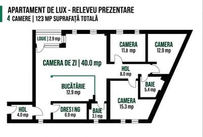 Apartament cu 4 camere semidecomandat în Timpuri Noi