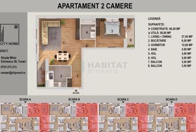 Apartament cu 2 camere, mobilat în Tunari - 8