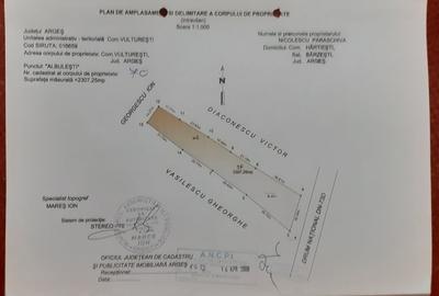 Teren intravilan de 2307.25 mp, în Vulturești - 2