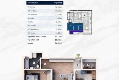 Variante apartamente 2 camere cartier nou zona Mehala - ID V4927 - 5