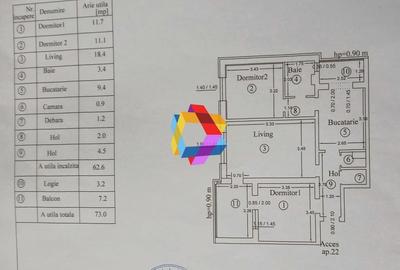 Apartament cu trei camere, zona Scriitorilor 73 mp - 11