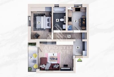 Apartament cu 2 camere decomandat în Mehala - 17