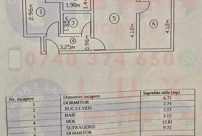 Apartament cu 3 camere semidecomandat în Neptun