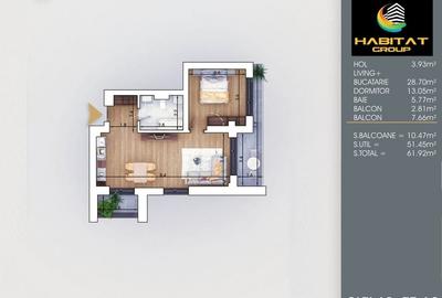 Apartament 2 cam studio  metrou  Nicolae Teclu - 5