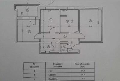Apartament cu 3 camere decomandat în Capitol