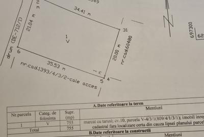 Teren Construcții intravilan de 800 mp, în Vișan - 1