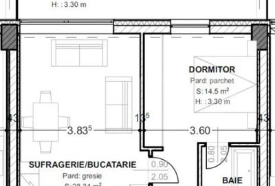 Apartament cu 2 camere semidecomandat în Central