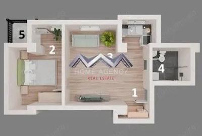 Apartament cu 2 camere semidecomandat în Central - 2