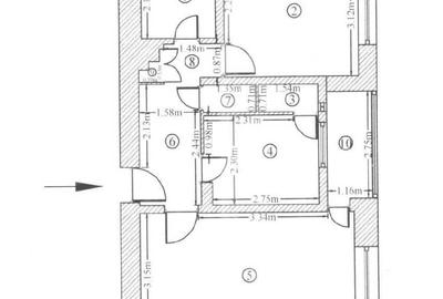 Apartament cu 2 camere decomandat în Central