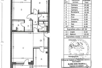 Apartament cu 3 camere, mobilat în Barbu Văcărescu - 22