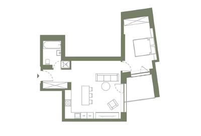 Apartament cu 2 camere, finisat modern, proprietar - 3