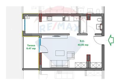 Apartament nou de vanzare 44 mp Soporului Comision 0% - 5