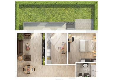 Apartament cu 2 camere decomandat în Șelimbăr