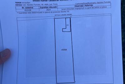 TEREN INTRAVILAN | SACOSUL TURCESC | 2624 MP | COMISION 0%!!! - 5