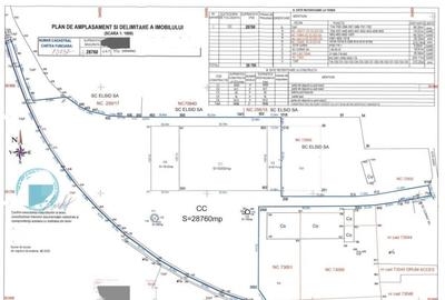 Teren intravilan, de vanzare, 28.760 mp, zona industriala T - 2