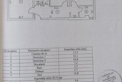 Apartament cu 3 camere decomandat în Km 4-5 - 12