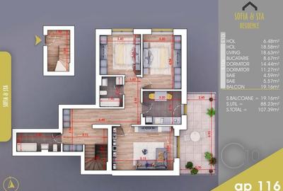 Apartament 3 camere cu TERASA,FINALIZAT,Pallady, Metrou Teclu 10 min