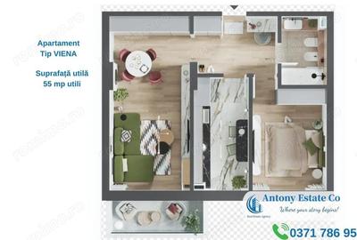 Apartament cu 2 camere decomandat în Iosia - 2