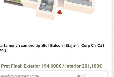 Apartament cu 3 camere decomandat în Central - 2