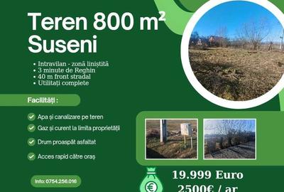 Teren de 800 mp, în Suseni - 1