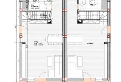 Duplex 4 camere, 120mp utili si 250mp teren, in Dezmir - 7
