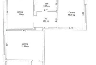 Apartament cu 3 camere semidecomandat, mobilat în Circumvalațiunii - 16