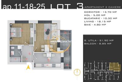 Apartament cu 2 camere decomandat în Titan - 6