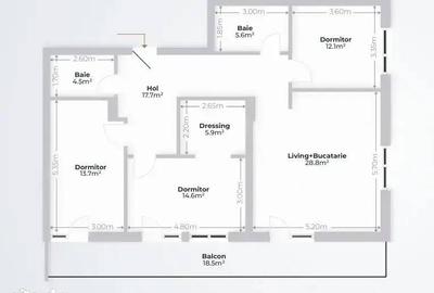 Apartament cu 4 camere în Central - 5
