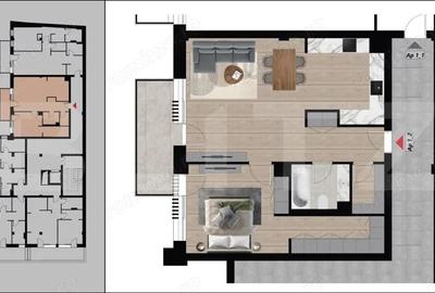 Apartament cu 2 camere decomandat în Dacia - 5