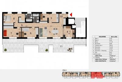Apartament cu 3 camere | 59.83mp | Bloc nou | Etaj 1 | Garaj | Zorilor - 10