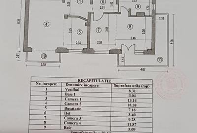 Apartament cu 4 camere decomandat, mobilat în Drumul Taberei - 12