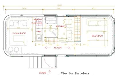 Casa tip Capsula de la View Box Houses - modelul Barcelona