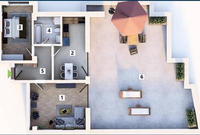 Apartament 3 camere,PREMIUM, terasa 80mp, finalizare 2025, Tractorul, Brasov - 1