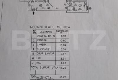 Apartament cu 3 camere, 45 mp, parter, bloc anvelopat, zona linistita - 8
