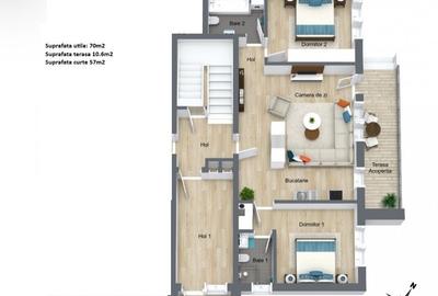 Apartament cu 2 camere decomandat în Est - 4