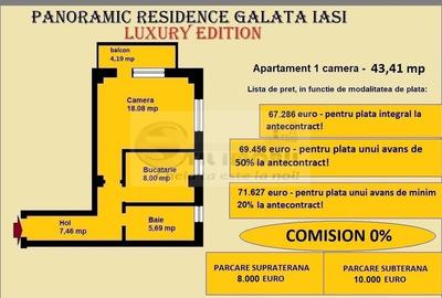 Apartament decomandat de vanzare in Iasi, Galata, 43,41 mp, bloc nou - 2