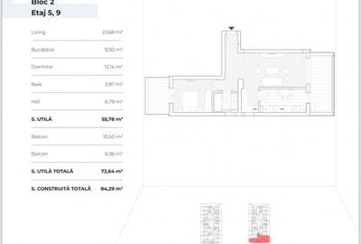 Apartament 2 camere de vanzare Prima Vista | Promenada Mall | Metrou Pipera - 9
