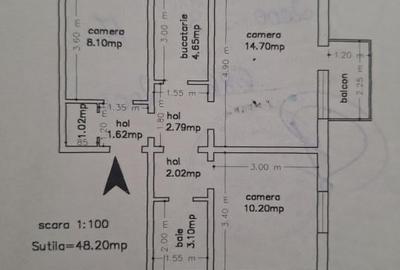 Apartament cu 3 camere decomandat, mobilat în Alexandru cel Bun - 6