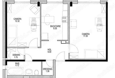 Inchiriez, vand apartament 2 camere. - 1