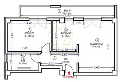 Apartament cu 2 camere în Aradului - 9