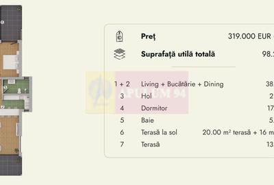 Apartament cu 2 camere semidecomandat în Furnica - 2