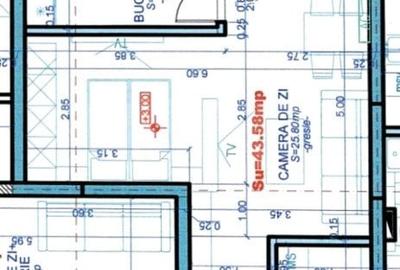 Apartament 1 camera,43,58 mp utili, Calea Aradului