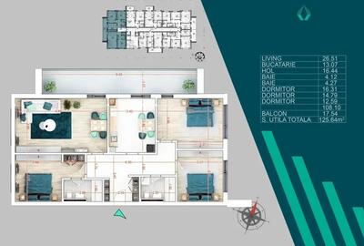 Apartament Izolat Fonic | 4 Camere 3 Dormitoare | Fara Comision - 2
