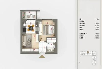 Apartament cu 2 camere decomandat în Theodor Pallady - 7