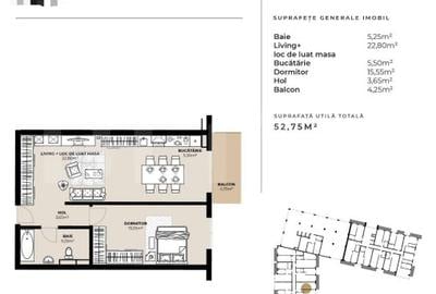 Apartament de 2 camere 53 mp, Marasti - 1